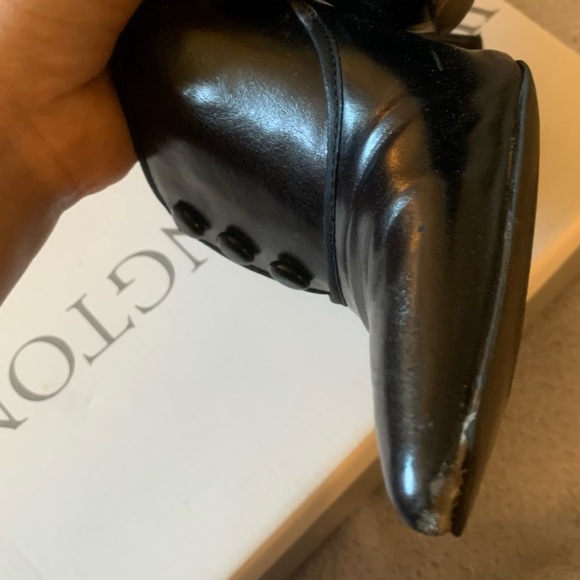 Black Ann Marino Ankle Bootie Heels - Picture 4 of 5